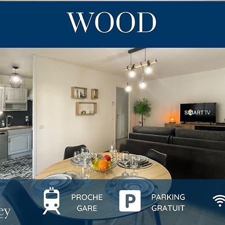 Homey Wood - New - Appartement Avec Une Chambre - Parking Prive Gratuit - Balcon Prive - A 5 Min De La Gare Pour Rejoindre Geneve 안마스 외부 사진