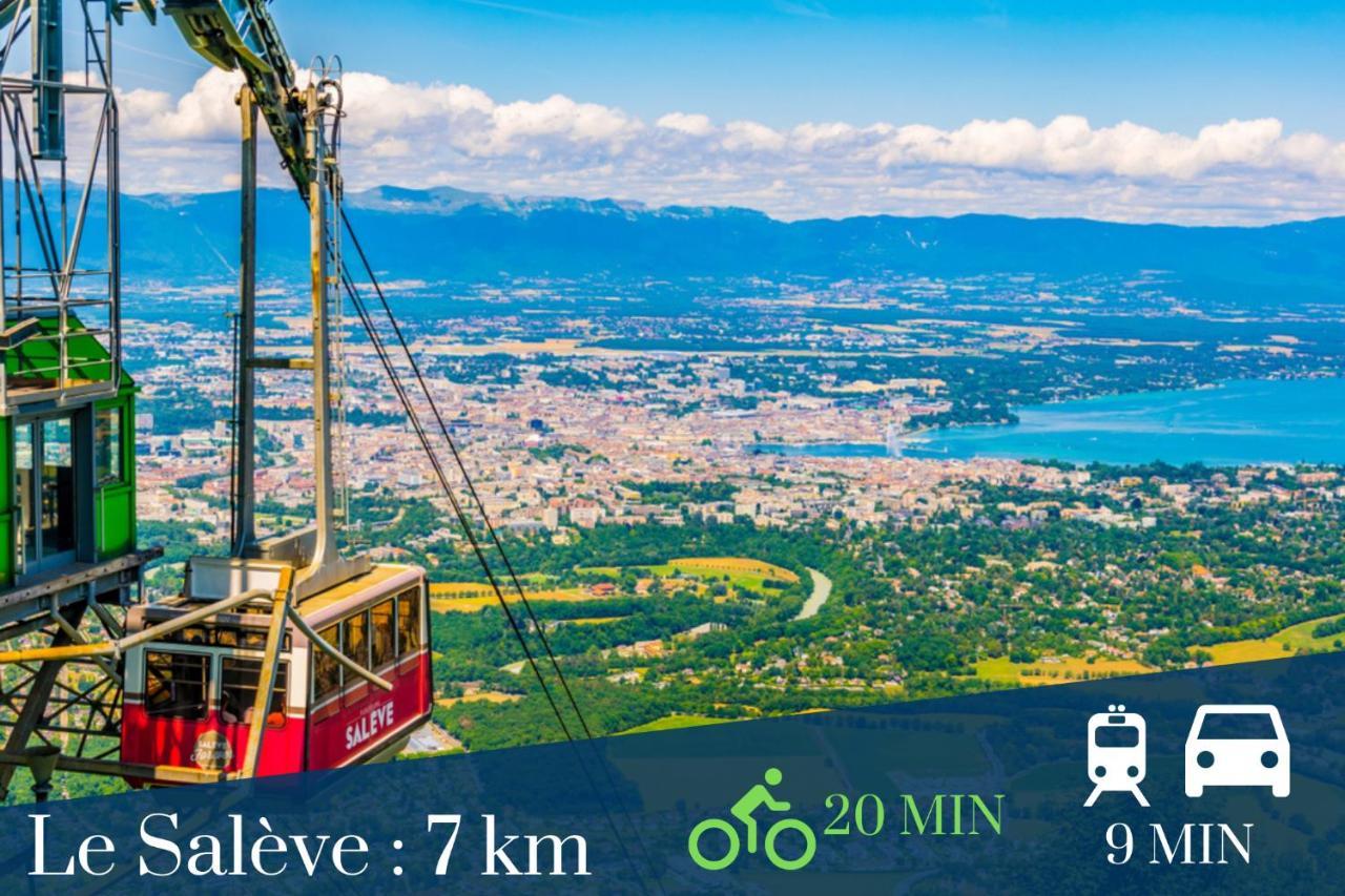 Homey Wood - New - Appartement Avec Une Chambre - Parking Prive Gratuit - Balcon Prive - A 5 Min De La Gare Pour Rejoindre Geneve 안마스 외부 사진